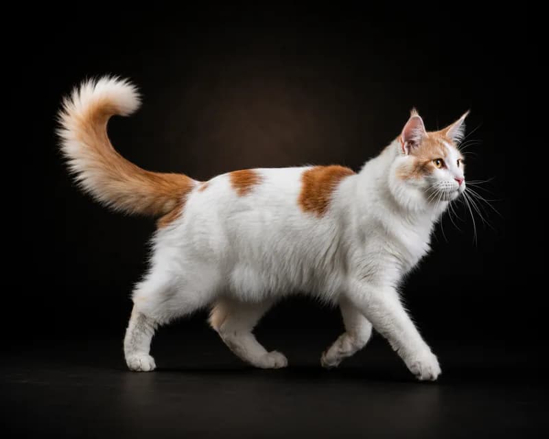 Studio portrait of Grand Champion Maine Coon RAFTAAR in luxury dark lighting